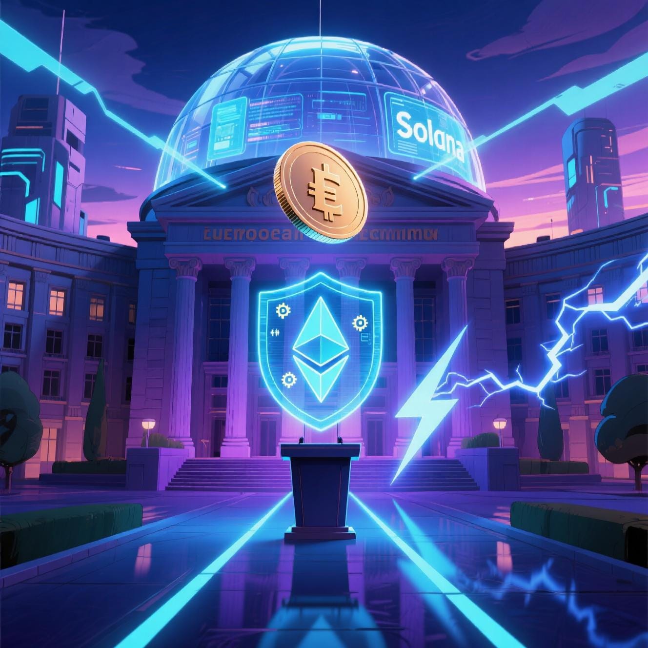 EU Considers Ethereum or Solana for Digital Euro Amid U.S. Stablecoin Law Push