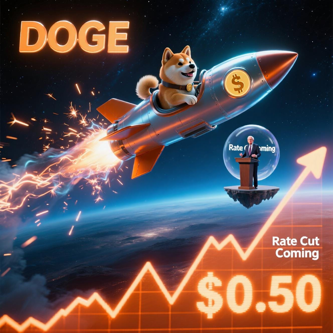 Dogecoin Soars to $0.24 as Fed Rate Cut Hopes Ignite Meme Coin Rally