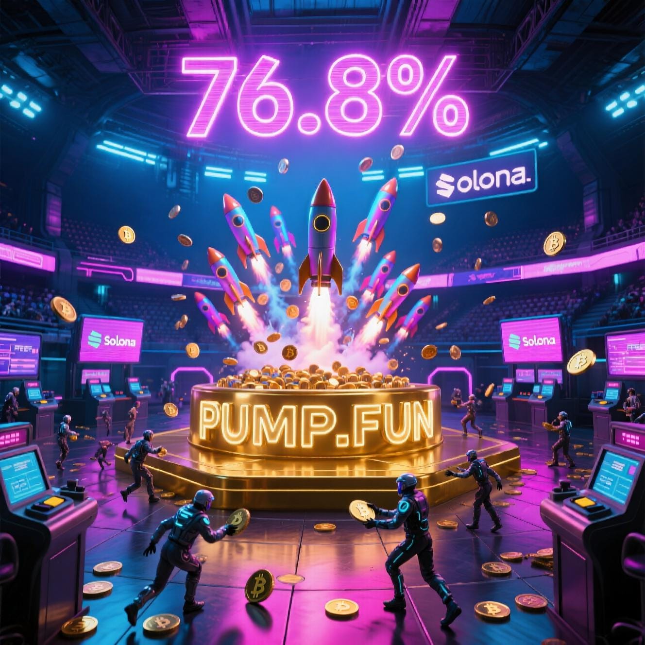 "Pump.fun Rules the Roost: 76.8% of Solana’s Meme Coin Surge Flows Through One Launchpad"