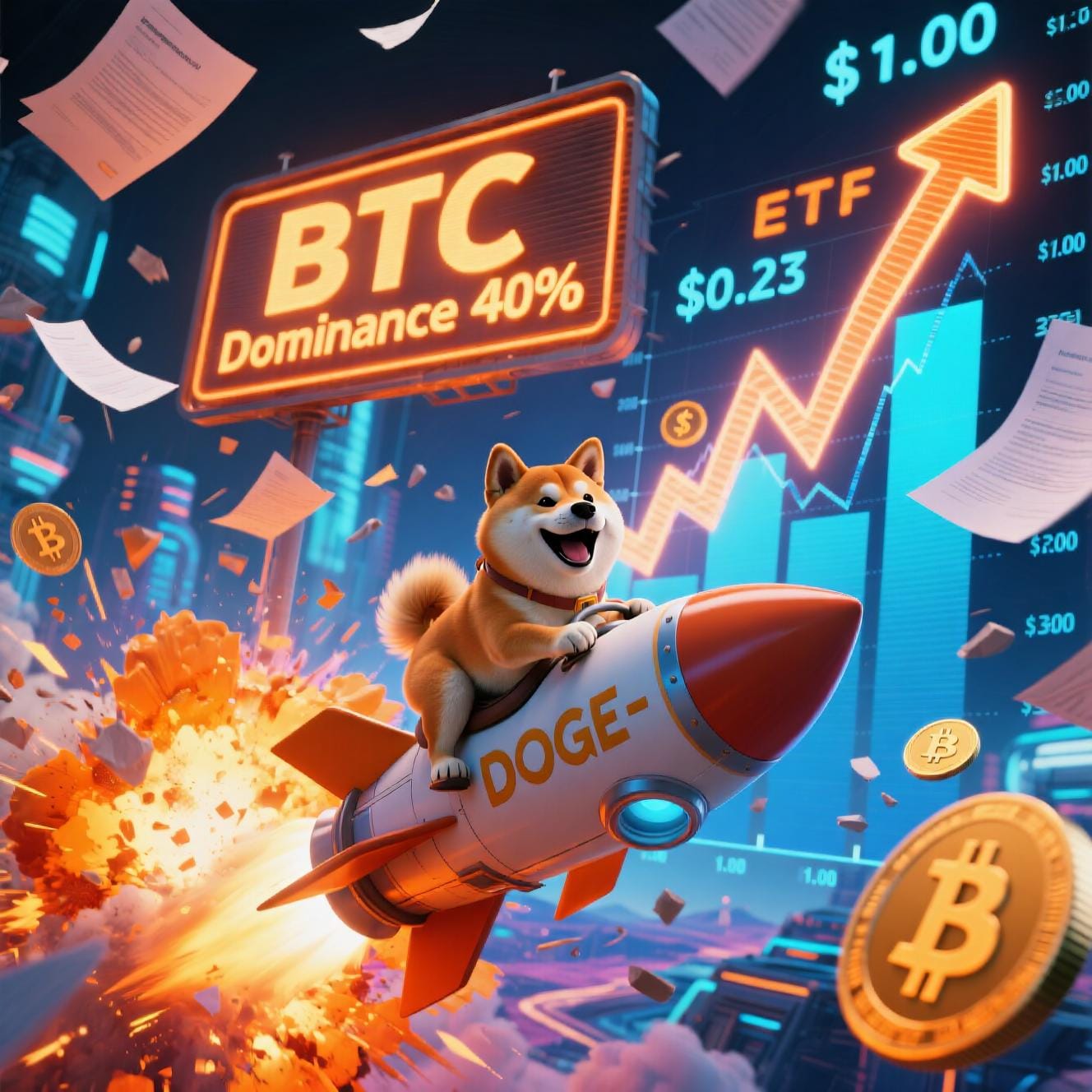 Dogecoin ETF Buzz + Bitcoin Dominance Drop Could Spark a 5x DOGE Surge