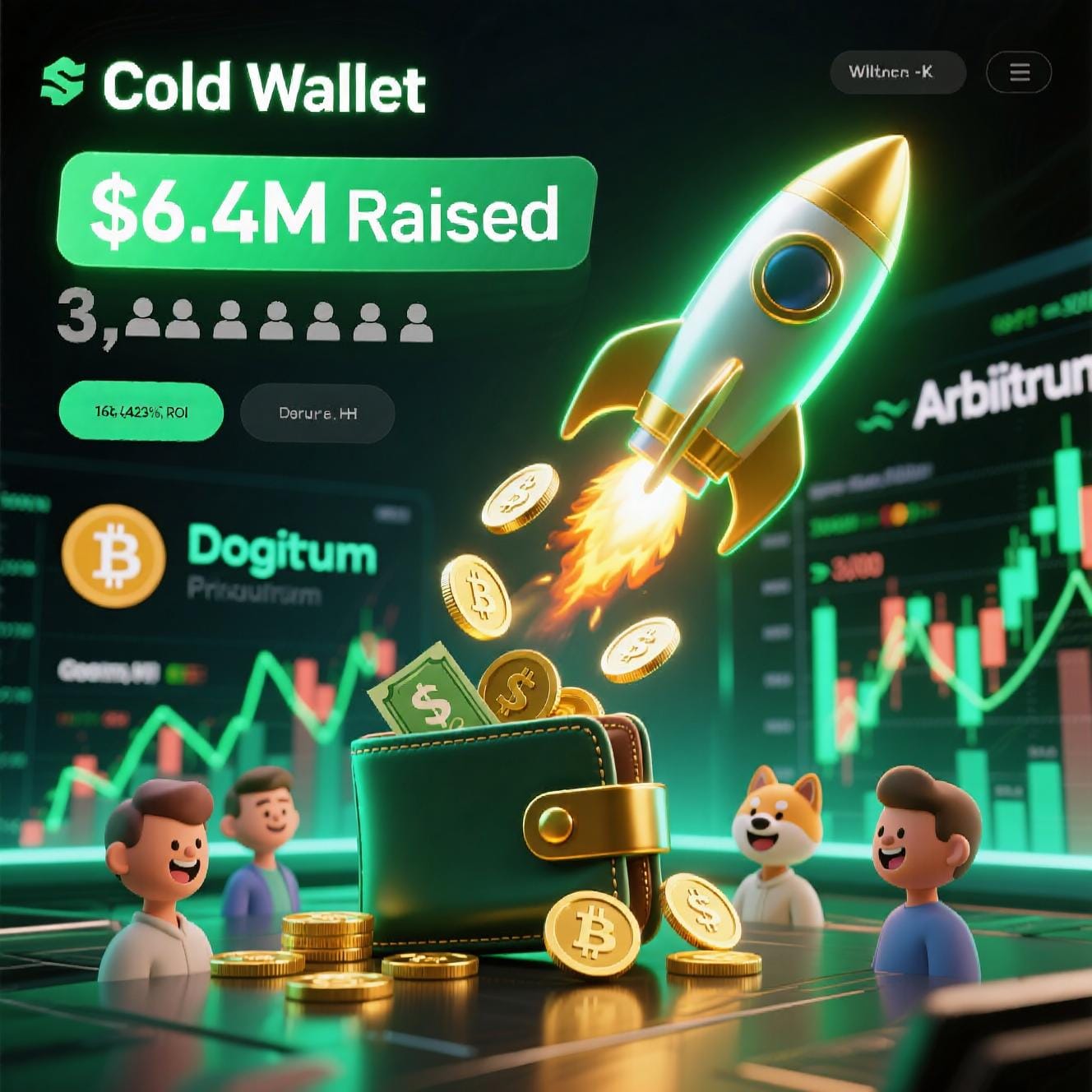 Dogecoin Whale Moves $207M, Arbitrum Aims for $0.90, But Cold Wallet (CWT) Steals the Show With $6.4M Presale & 3,423% ROI