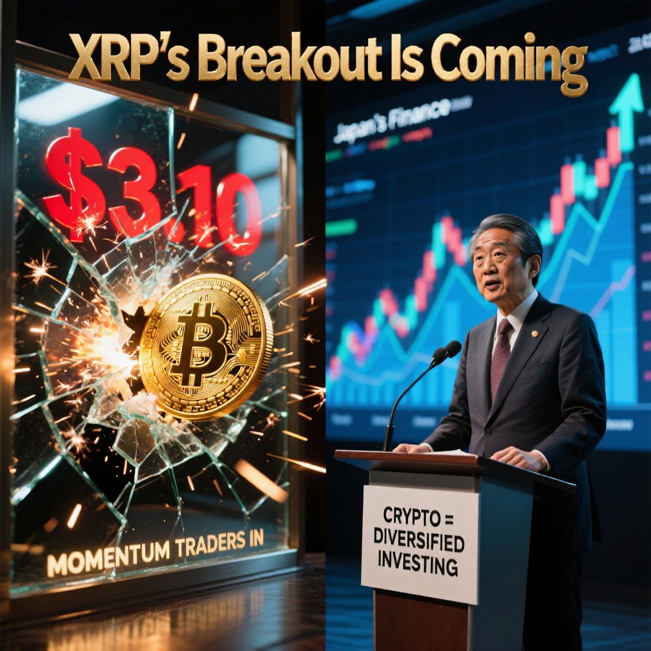 XRP Awaits $3.10 Breakout as Japan’s Finance Minister Endorses Crypto for Diversified Investing