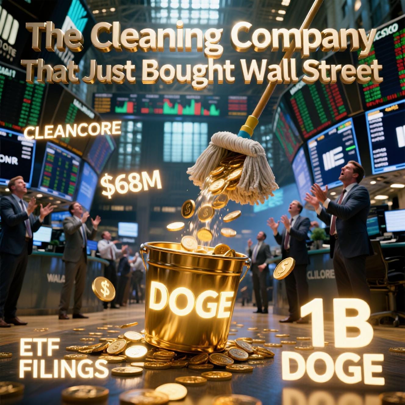 Cleaning Company Shocks Wall Street With $68M Dogecoin Bet