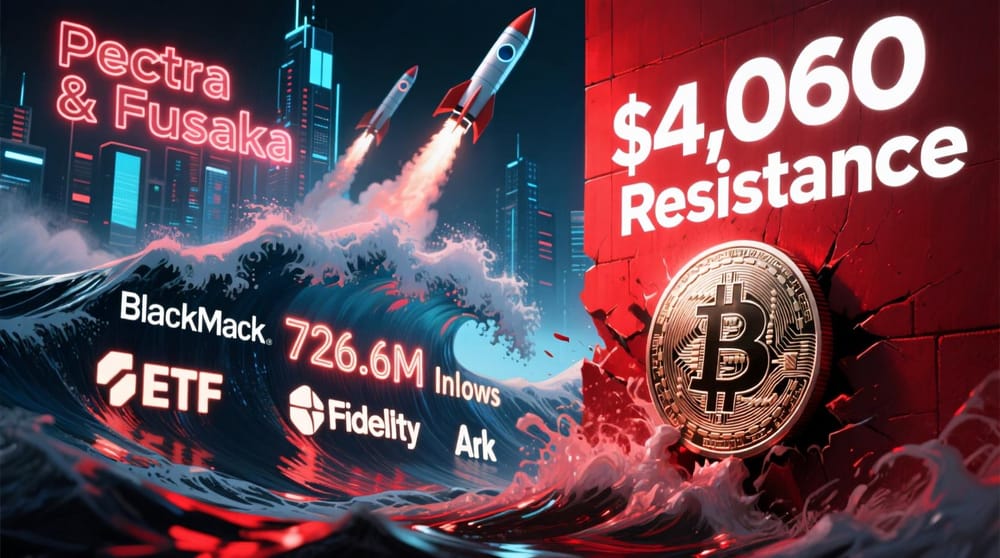 ETH Price Hits $4,060 Resistance Wall Amid Record Institutional Demand post image