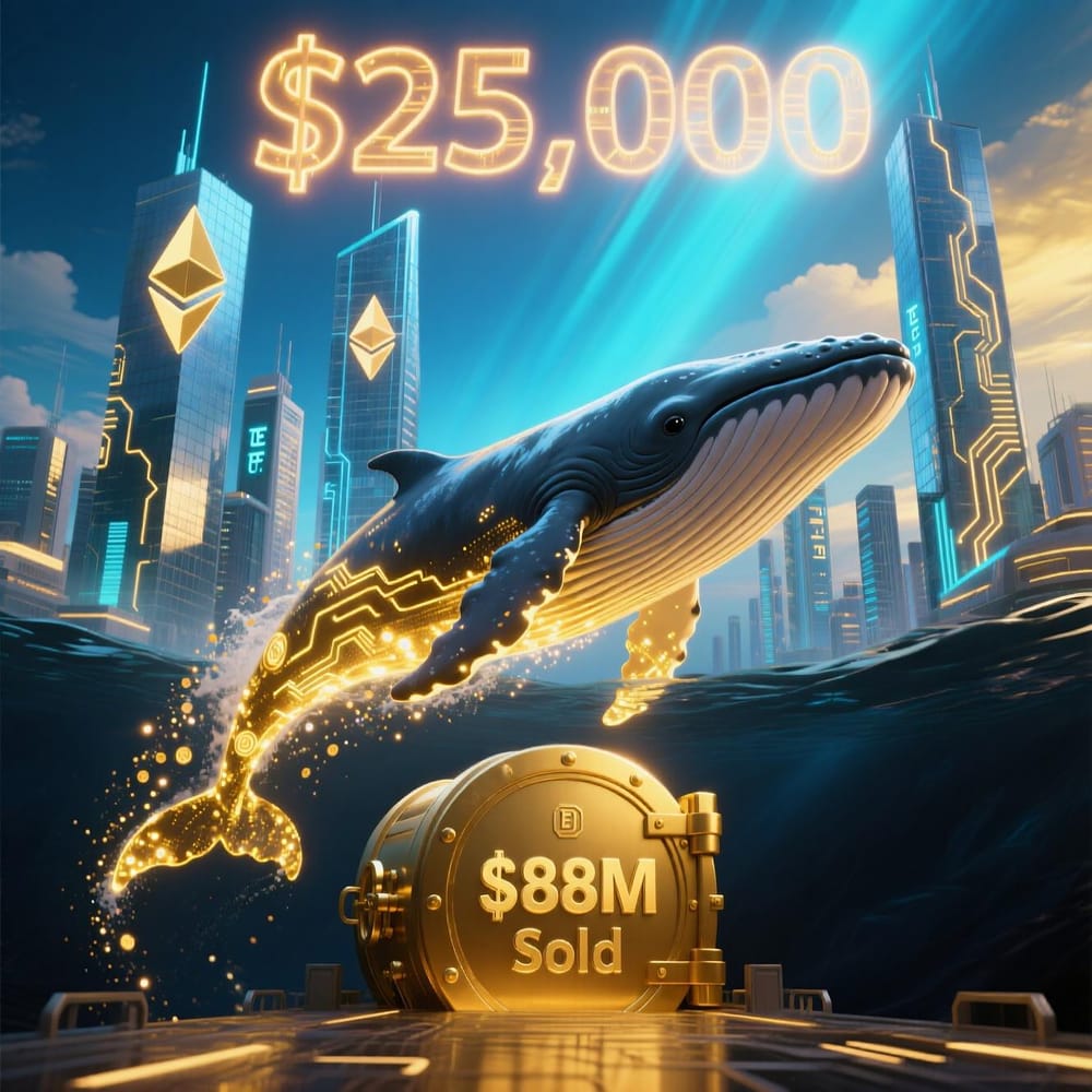 Ethereum Whale Sells $88M as Profit-Taking Heats Up — But Bulls Still Call $25K by 2028 post image