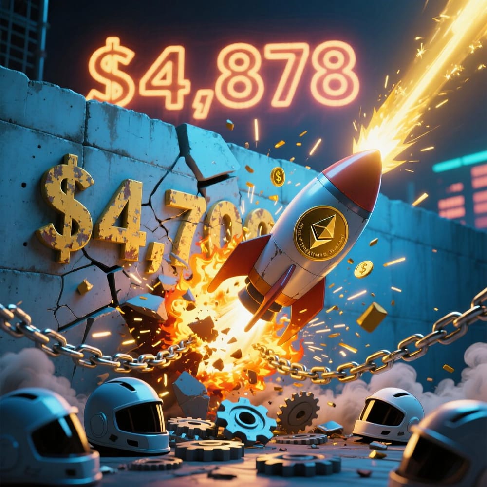 Ethereum Blasts Past $4,700 – $250M in Shorts Wiped Out Amid Frenzied Rally post image