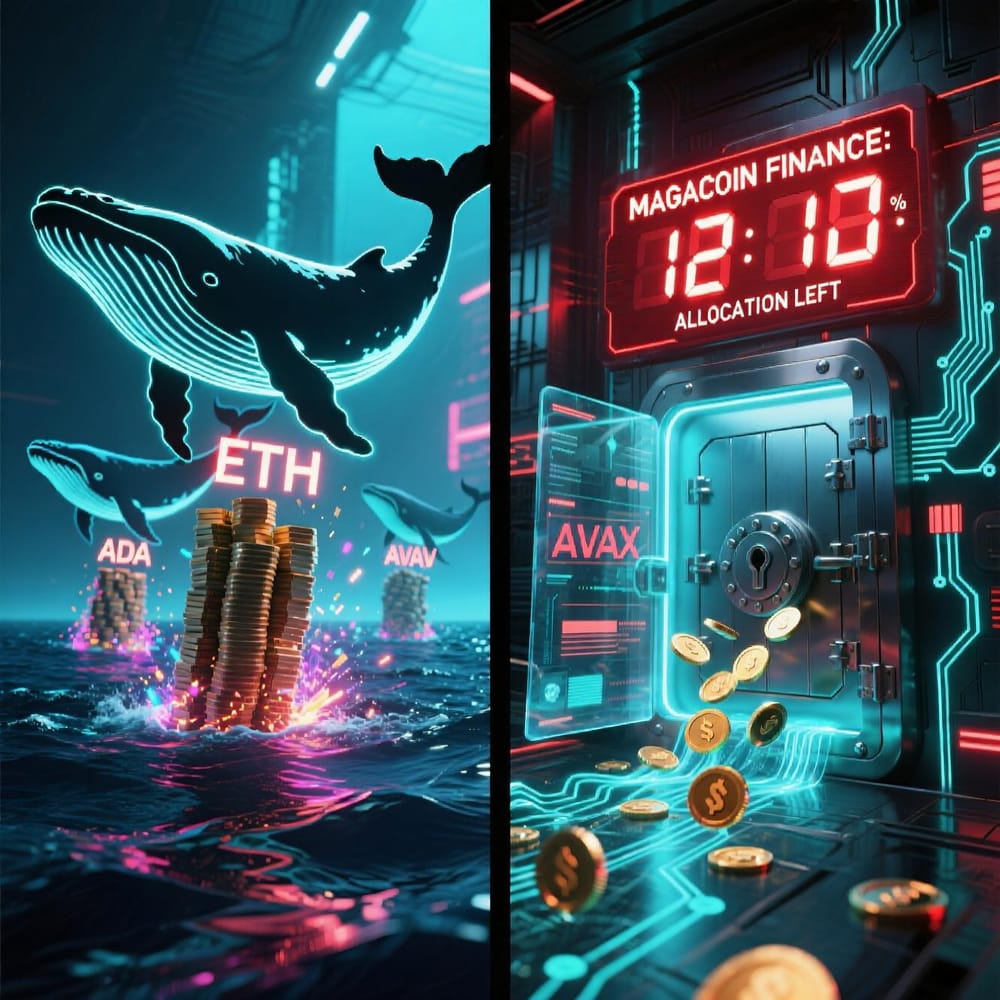 Whales Load Up on Cardano, Avalanche & Ethereum — But MAGACOIN FINANCE Steals the Urgency Spotlight post image