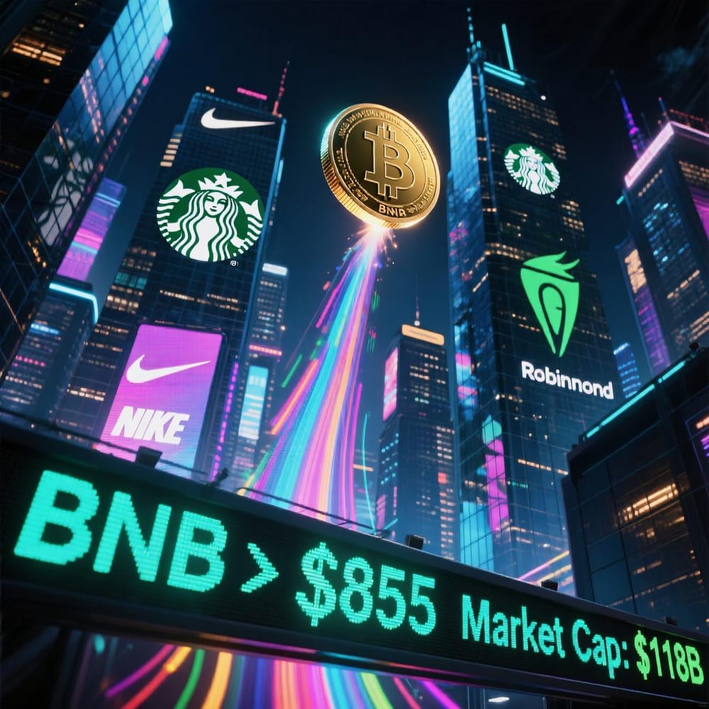 BNB Blasts Past $850, Outshines Nike and Starbucks—Is a New All-Time High Incoming? post image
