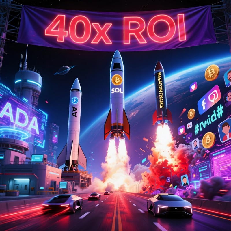Cardano, Solana & MAGACOIN FINANCE: 3 Cryptos With 40x ROI Potential in 2025 post image