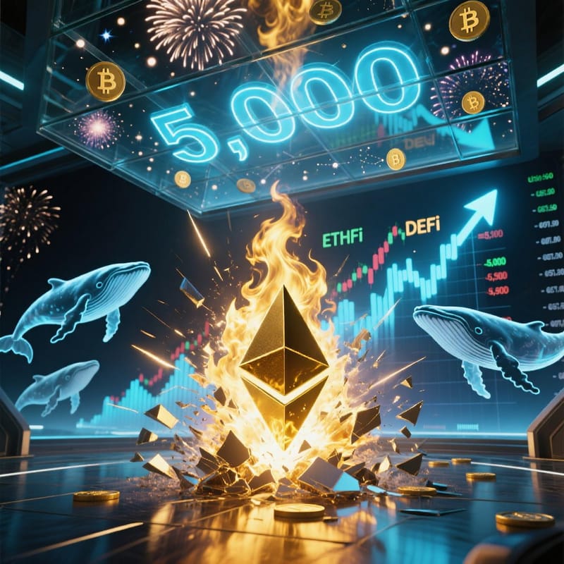 Ethereum Surges to $4,937 — Just $63 Away From $5,000 Milestone post image