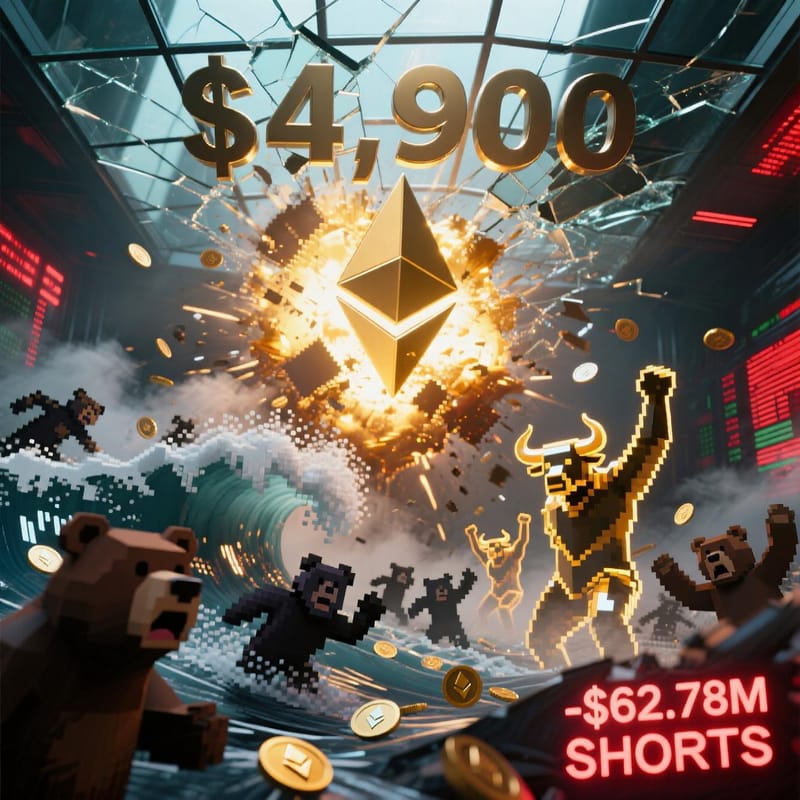 "Ethereum Breaks $4,900 for the First Time—History Made Amid Short Squeeze Frenzy" post image