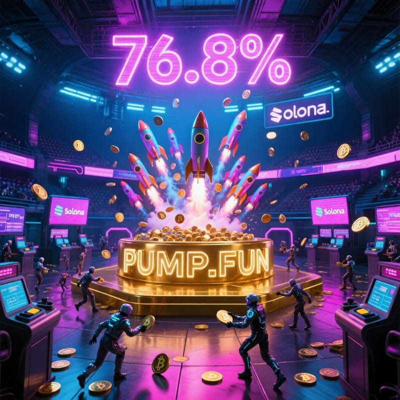 "Pump.fun Rules the Roost: 76.8% of Solana’s Meme Coin Surge Flows Through One Launchpad" post image
