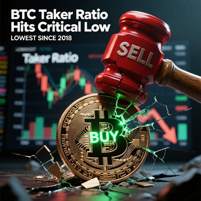 Bitcoin Taker Buy-Sell Ratio Hits 7-Year Low: Warning Sign or Buying Opportunity? post image