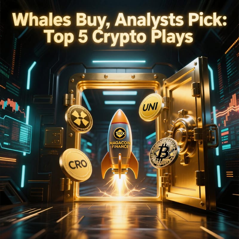 XRP and BNB Whale Wallets Expand 20% — UNI and CRO Named Undervalued Analyst Picks post image